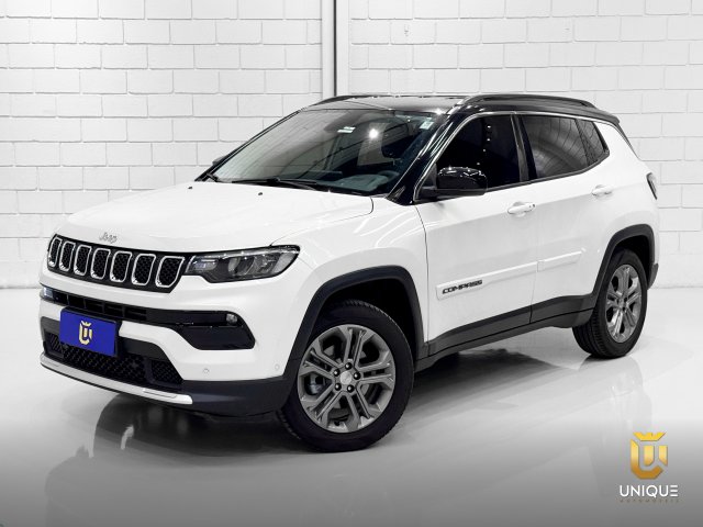 Jeep Compass 1.3 T270 TURBO FLEX LONGITUDE AT6 2023 branco à venda na Unique Automóveis em Indaiatuba — foto 1