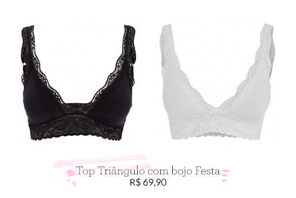 Top Triângulo com bojo Festa