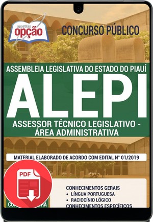 Apostila Concurso ALEPI - ASSESSOR TÉCNICO LEGISLATIVO - ÁREA ADMINISTRATIVA