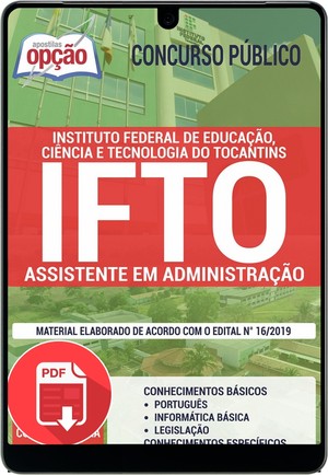 Apostila Concurso IFTO - ASSISTENTE EM ADMINISTRAÇÃO
