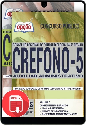 Apostila Concurso CREFONO 5ª Região - AUXILIAR ADMINISTRATIVO