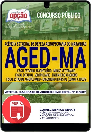 Apostila Concurso AGED - FISCAL ESTADUAL AGROPECUÁRIO - DIVERSOS CARGOS (COMUM A TODOS)