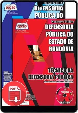 Apostila Defensoria Pública do Estado / RO (DPE/RO) - TÉCNICO DA DEFENSORIA PÚBLICA - OFICIAL DE DILIGÊNCIA