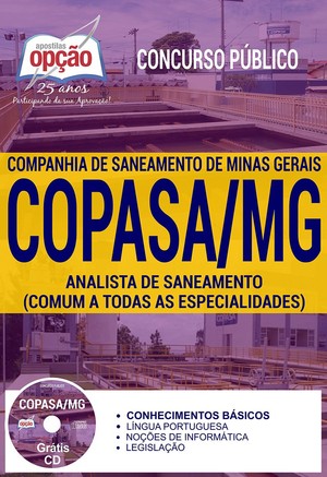 Apostila Concurso COPASA - ANALISTA DE SANEAMENTO (COMUM A TODAS AS ESPECIALIDADES)