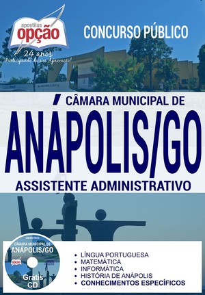 Apostila Concurso Câmara de Anápolis - ASSISTENTE ADMINISTRATIVO