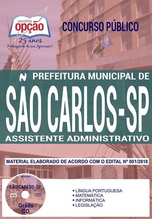 Apostila Concurso Prefeitura de São Carlos - ASSISTENTE ADMINISTRATIVO