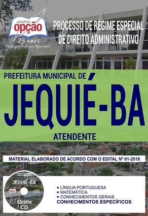 Apostila Processo de Regime Especial Prefeitura de Jequié - ATENDENTE
