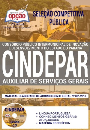 Apostila Seleção Competitiva Pública CINDEPAR - AUXILIAR DE SERVIÇOS GERAIS