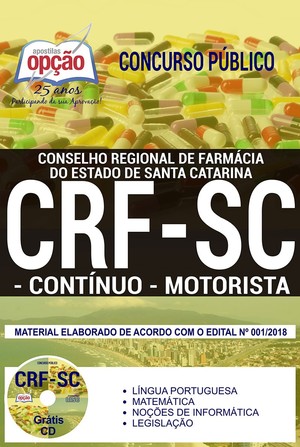 Apostila Concurso CRF SC - CONTÍNUO E MOTORISTA