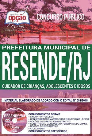 Apostila Concurso Prefeitura de Resende - CUIDADOR DE CRIANÇAS, ADOLESCENTES E IDOSOS