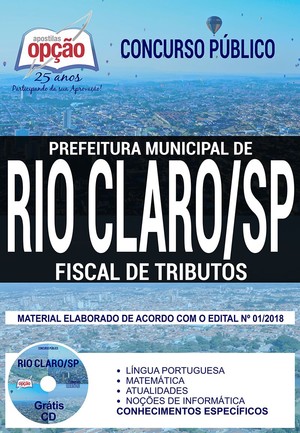 Apostila Concurso Prefeitura de Rio Claro - FISCAL DE TRIBUTOS
