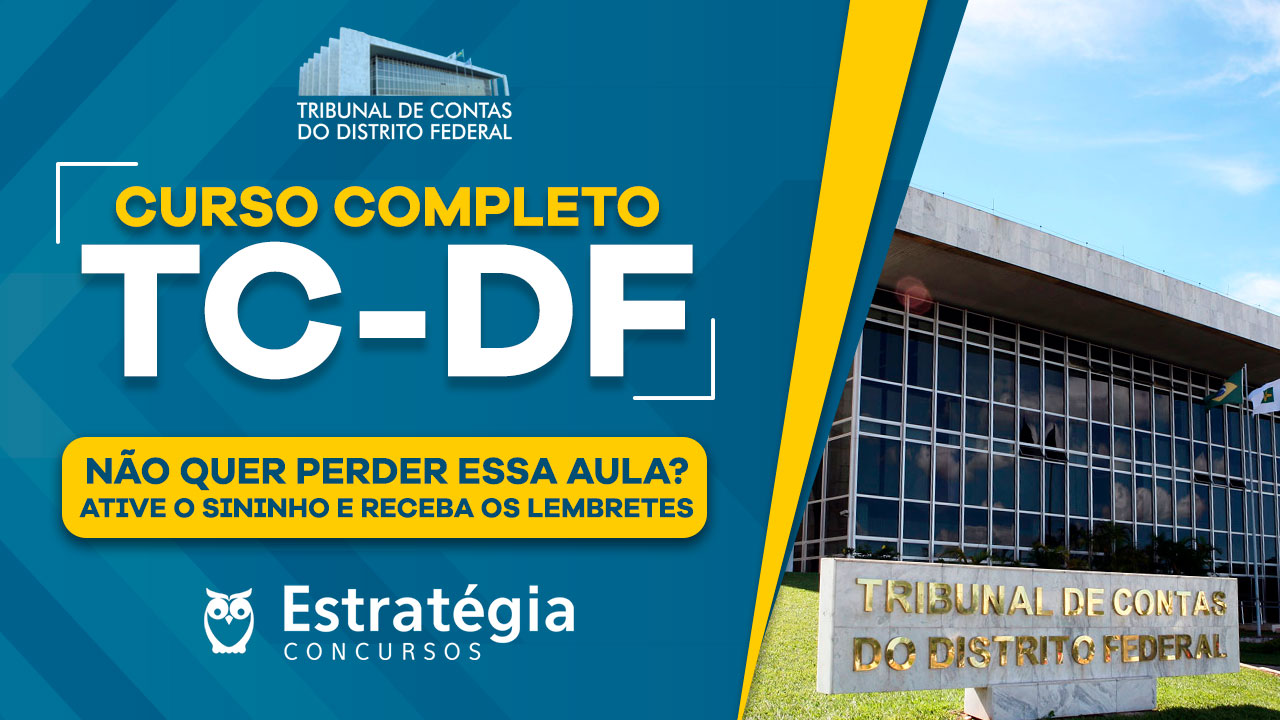 Edital TC-DF Concurso TC-DF