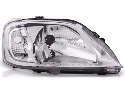 Farol logan 07 10 ld moldura cromada