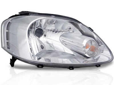 Farol fox 03 09 ld foco simples mascara cromada