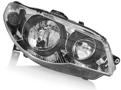 Farol palio 04 ld mascara cromada defletor preto