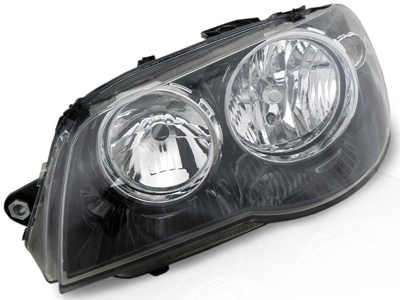 Farol palio 04 le mascara negra defletor cromado