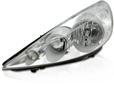 Farol peugeot 207 08 le mascara cromada