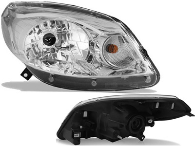 Farol sandero 12 14 ld mascara cromada