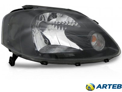 Farol fox 03 09 ld foco simples mascara negra