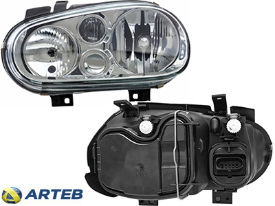 Farol Golf 99/06 LE (Máscara Cromada - S/Auxiliar)