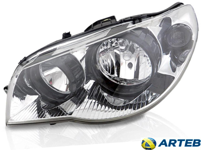 Farol Palio 04/ LE (Máscara Cromada - Defletor Preto)