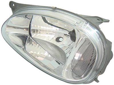 Farol Corsa 00/10 LE (Carcaça Cinza, Cromada, Pisca Cristal)