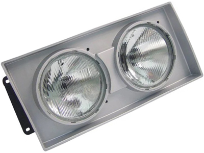 Farol Caminhão VW 00/ LE (Linha Pesada, Duplo, C/Aro Cinza)