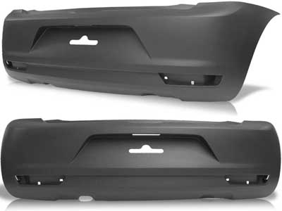 Parachoque traseiro fox 10 14 preto c defletor