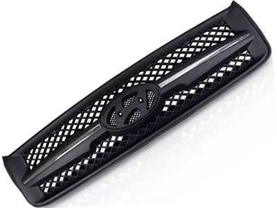 Grade tucson 05 preta c friso cromado