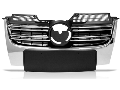 Grade jetta 07 10 preta c friso cromado