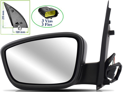 Retrovisor ext gol 08 12 4p le c c eletrico preto s seta