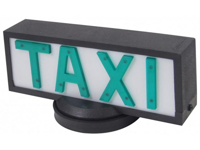 Luminoso taxi pequeno