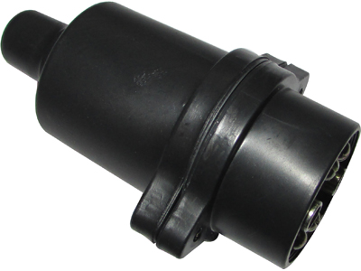 Tomada Força Reboque (Macho - Preta - 7 Polos)