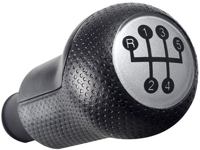 Bola Câmbio Golf/A3 99/ (5 Marchas - Preta - C/Acríl Prata)