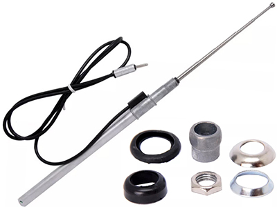 Antena universal 4 estagios cromada