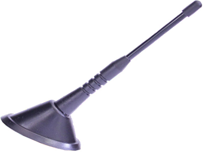 Antena teto decorativa preta haste curta 120mm