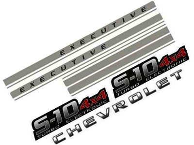 Faixa S-10 Executive 4x4 Turbo Cab Dupla 2009 Grafite (Jogo)