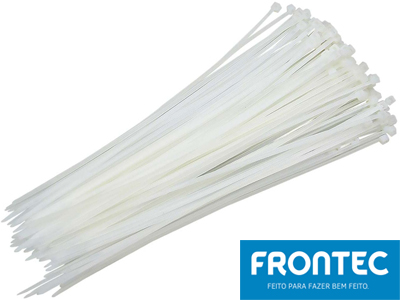 Abraçadeira Nylon 23cm x 4,80mm Branca (Cinta Plástica)(100)