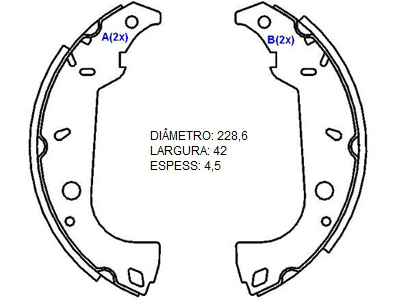 Lona Freio Tempra/Fiorino 92/ Bendix (Patim)