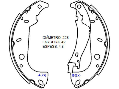 Lona freio tempra fiorino 92 e palio weekend bendix patim