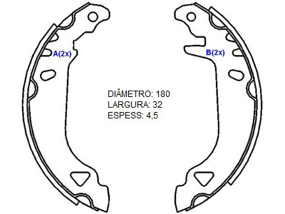 Lona freio tipo bendix patim