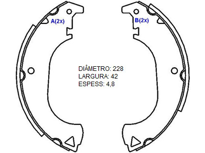 Lona Freio Doblo 01/, Strada 09/ Bosch (Patim)