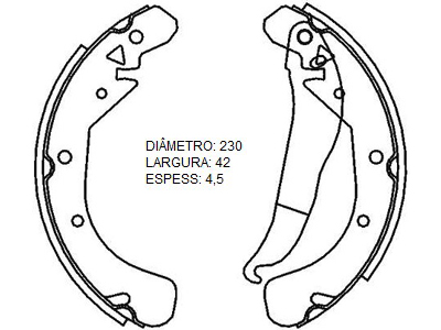 Lona freio corsa montana 02 e vectra astra bosch patim