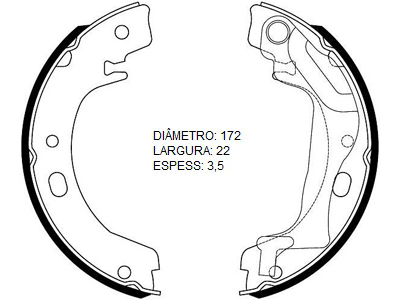 Lona freio corolla 02 patim