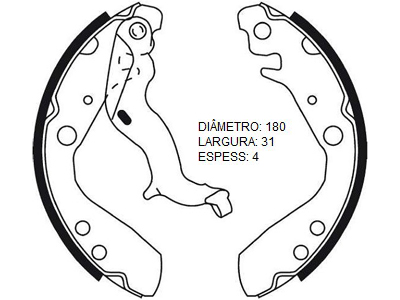 Lona Freio Honda Fit 03/08 (Patim)