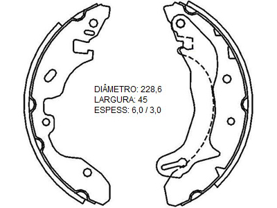 Lona Freio Courier Teves (Patim)