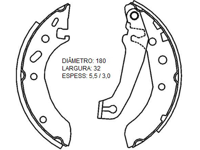 Lona Freio Fiesta /01 e KA/Celta Varga (Patim)