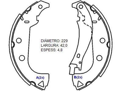 Lona Freio Tempra/Fiorino 92/ e Strada/Palio Bosch (Patim)