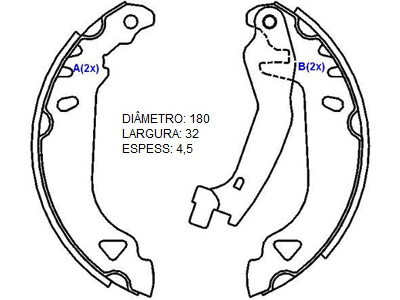 Lona Freio Tipo Girling (Patim)