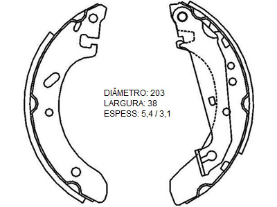 Lona Freio Escort 97/ Varga (Patim)